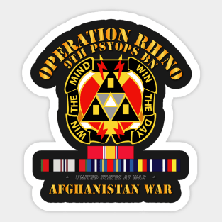 Operation Rhino - Afghanistan - 9th PSYOPS Bn w SVC Sticker